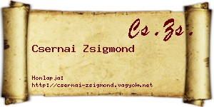 Csernai Zsigmond névjegykártya